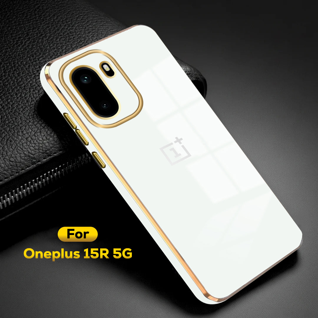 ONEPLUS 15R 5G ULTRA-SHINE GOLD ELECTROPLATED LUXURIOUS  BACK CASE WITH CAMERA PROTECTION