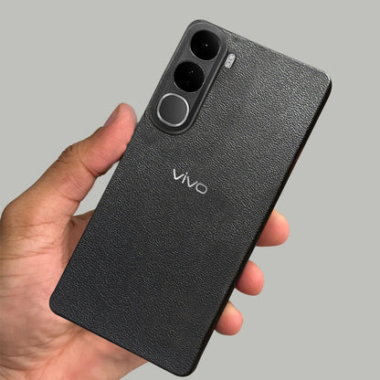 Vivo Y300 5G Solid Color Leather Texture Matte Phone Back Case