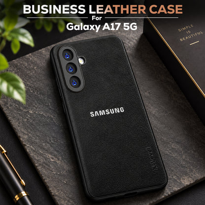 SAMSUNG GALAXY A17 5G Business Style PU LEATHER PROTECTIVE BACK CASE WITH CAMERA PROTECTION