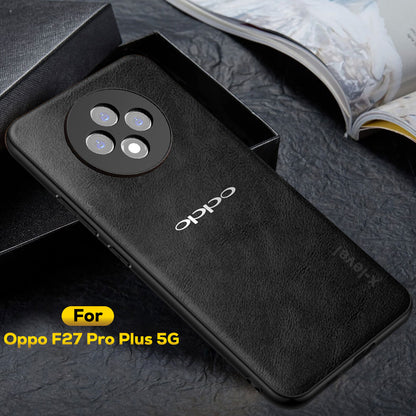 OPPO F27 PRO PLUS 5G Business Style PU LEATHER PROTECTIVE BACK CASE WITH CAMERA PROTECTION