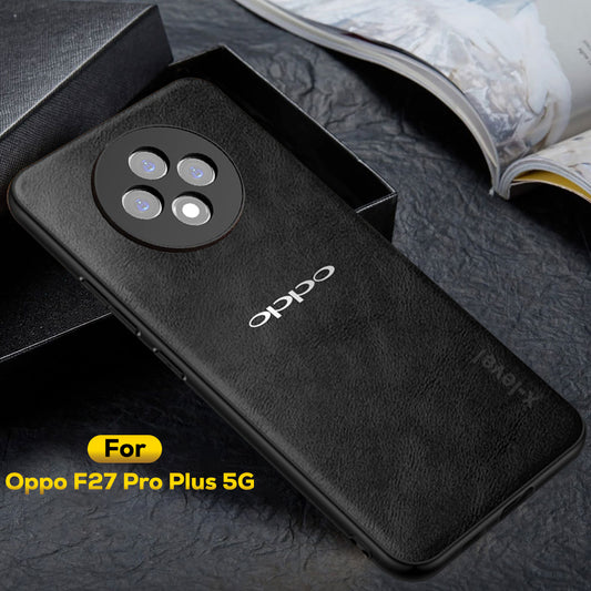 OPPO F27 PRO PLUS 5G Business Style PU LEATHER PROTECTIVE BACK CASE WITH CAMERA PROTECTION