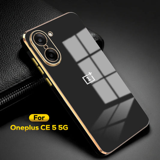 ONEPLUS NORD CE 5 5G ULTRA-SHINE GOLD ELECTROPLATED LUXURIOUS  BACK CASE WITH CAMERA PROTECTION
