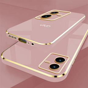 VIVO Y22 ULTRA-SHINE GOLD ELECTROPLATED LUXURIOUS BACK CASE WITH CAMERA PROTECTION