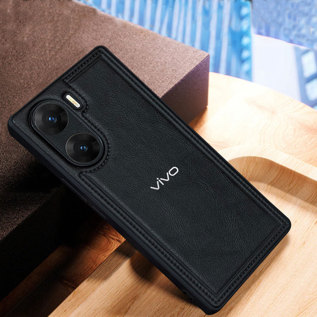 VIVO V29E 5G Vintage Leather Stitched Protective Back Case