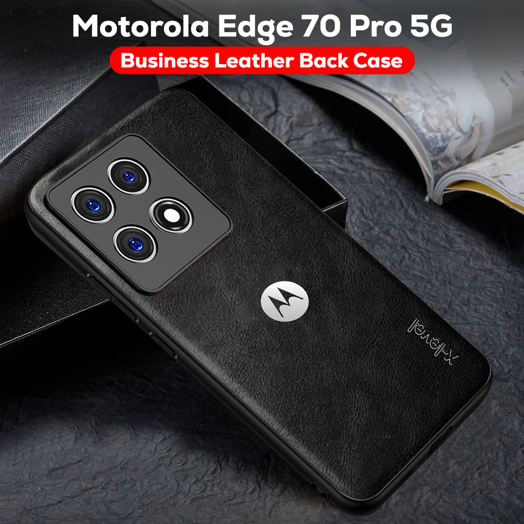 MOTOROLA EDGE 70 PRO 5G Business Style PU LEATHER PROTECTIVE BACK CASE WITH CAMERA PROTECTION