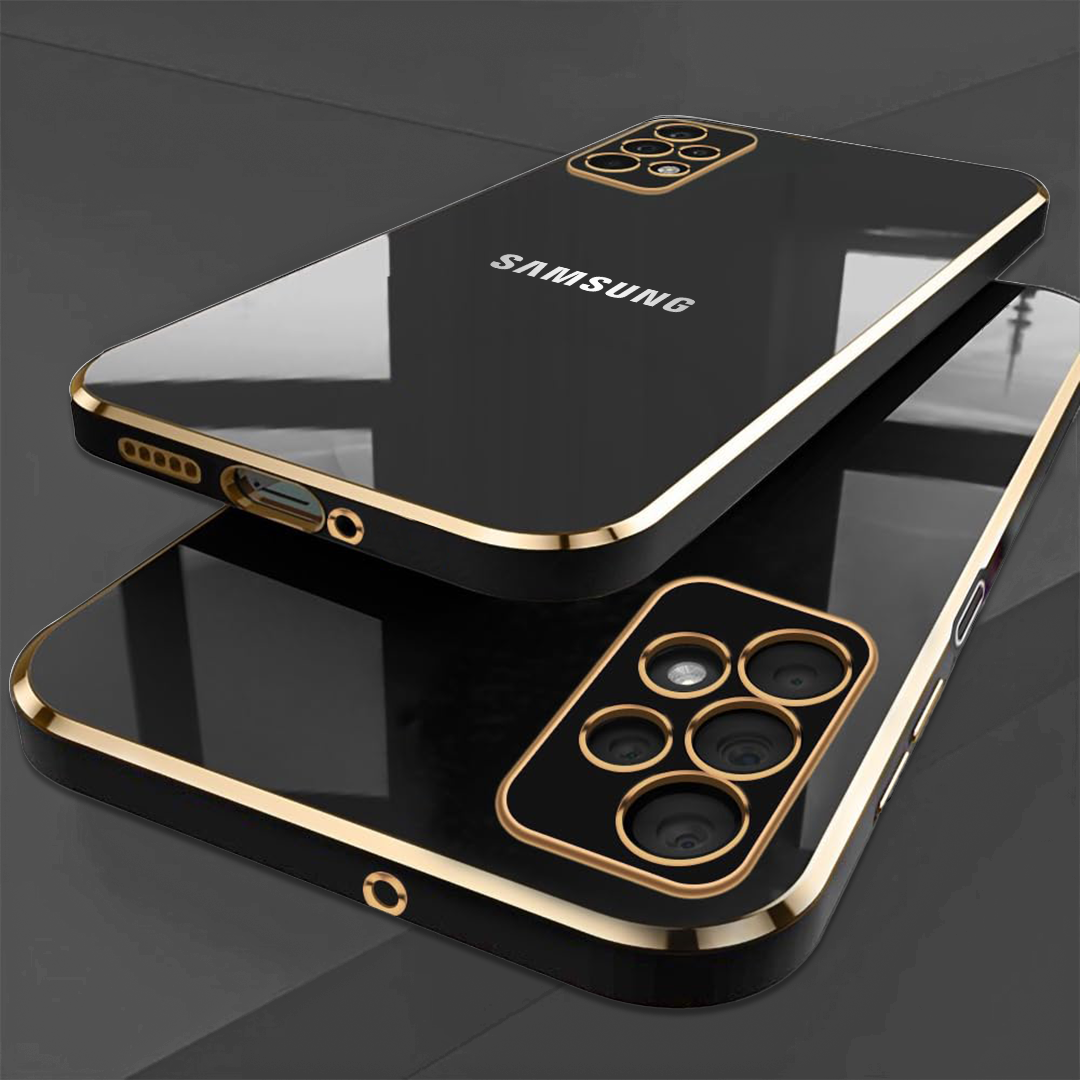 GALAXY A73 5G ULTRA-SHINE GOLD ELECTROPLATED LUXURIOUS  BACK CASE WITH CAMERA PROTECTION