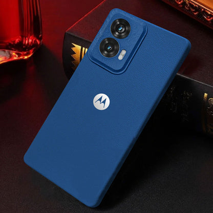 MOTO EDGE 50 FUSION 5G Solid Color Leather Texture Matte Phone Back Case