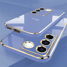 VIVO V27 5G ULTRA-SHINE GOLD ELECTROPLATED LUXURIOUS  BACK CASE WITH CAMERA PROTECTION