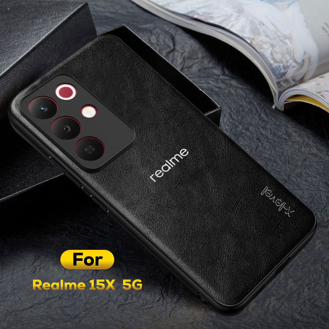REALME 15X 5G  Business PU Leather Back Case