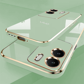 VIVO V29E 5G ULTRA-SHINE GOLD ELECTROPLATED LUXURIOUS  BACK CASE WITH CAMERA PROTECTION