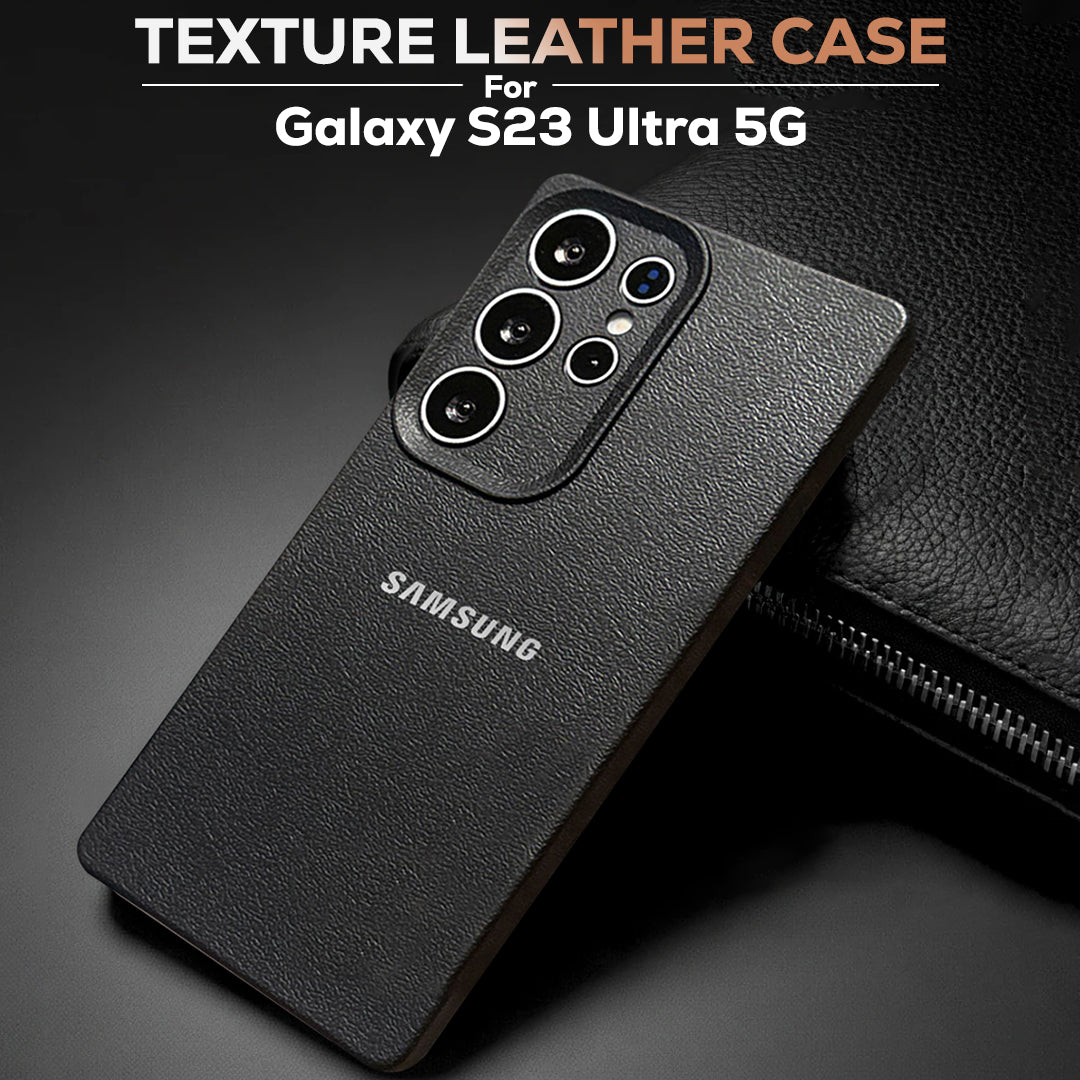 Samsung Galaxy S23 Ultra 5G Solid Color Leather Texture Matte Phone Back Case