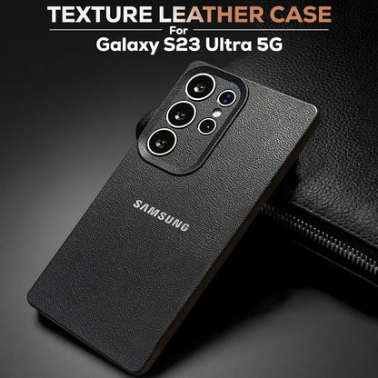 Samsung Galaxy S23 Ultra 5G Solid Color Leather Texture Matte Phone Back Case