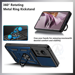 OPPO RENO 10 5G Armor Military-grade Case With Sliding Camera Cover & 360 Kickstand