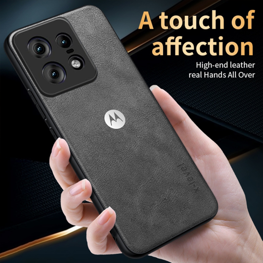 MOTO EDGE 50 PRO 5G  Business Style PU LEATHER PROTECTIVE BACK CASE WITH CAMERA PROTECTION