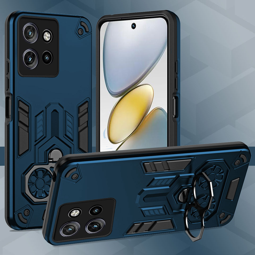 Motorola Edge 50 Neo 5G Armor knight Series Camera Protection 2 in 1 Shockproof Phone Cover with Kickstand