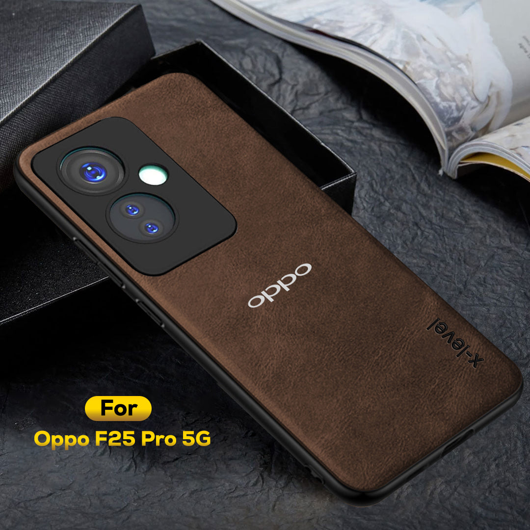 OPPO F25 Pro 5G Business Style PU LEATHER PROTECTIVE BACK CASE WITH CAMERA PROTECTION