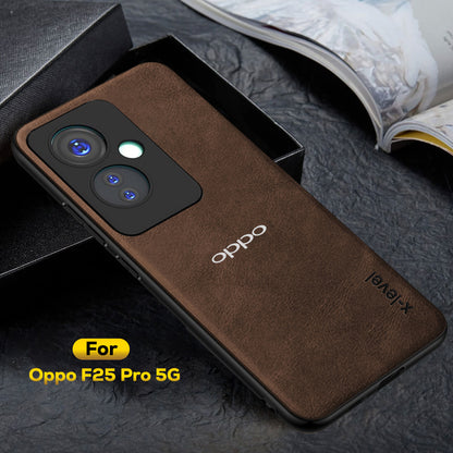 OPPO F25 Pro 5G Business Style PU LEATHER PROTECTIVE BACK CASE WITH CAMERA PROTECTION