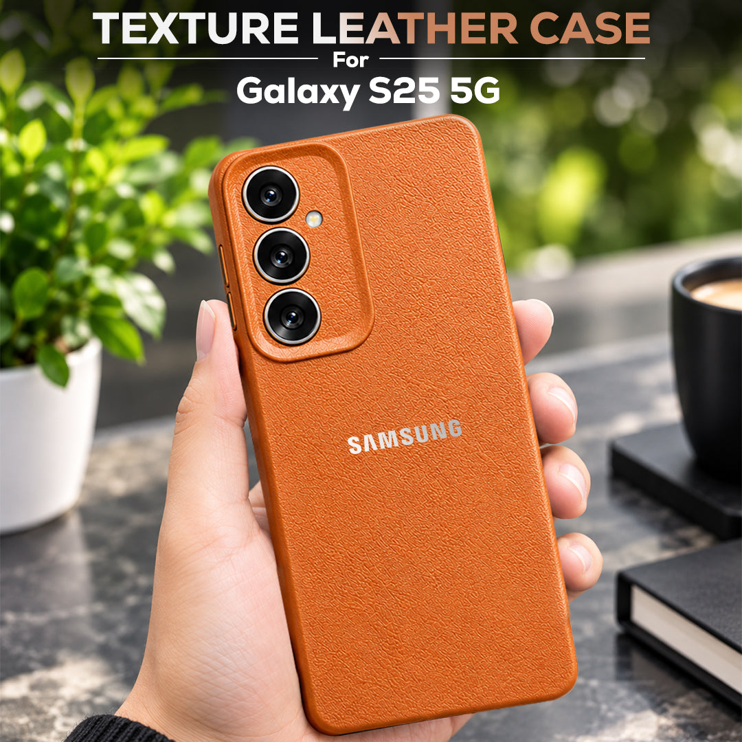 Samsung Galaxy S25 5G Solid Color Leather Texture Matte Phone Back Case