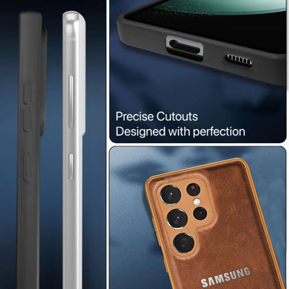 Galaxy S23 ULTRA 5G PU LEATHER PROTECTIVE BACK CASE WITH CAMERA PROTECTION