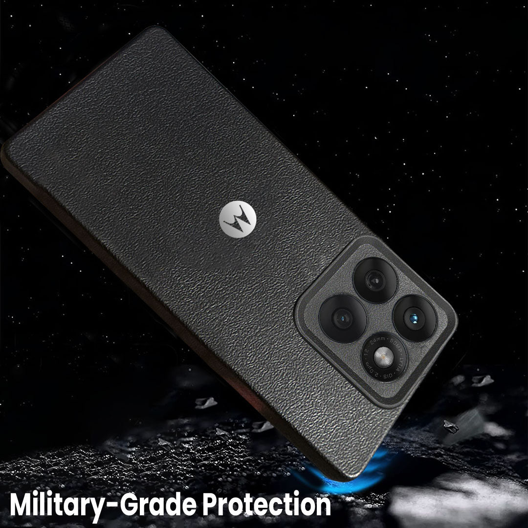 Motorola Edge 60 Fusion 5G Solid Color Leather Texture Matte Phone Back Case