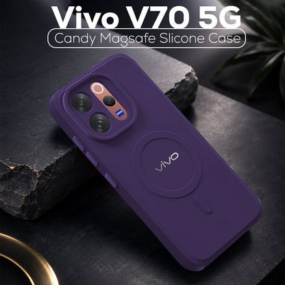 VIVO V70 5G Candy Silicone Luxury Matte Back Cover with Camera  Protection