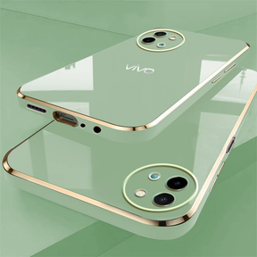 VIVO Y58 5G ULTRA-SHINE GOLD ELECTROPLATED LUXURIOUS  BACK CASE WITH CAMERA PROTECTION