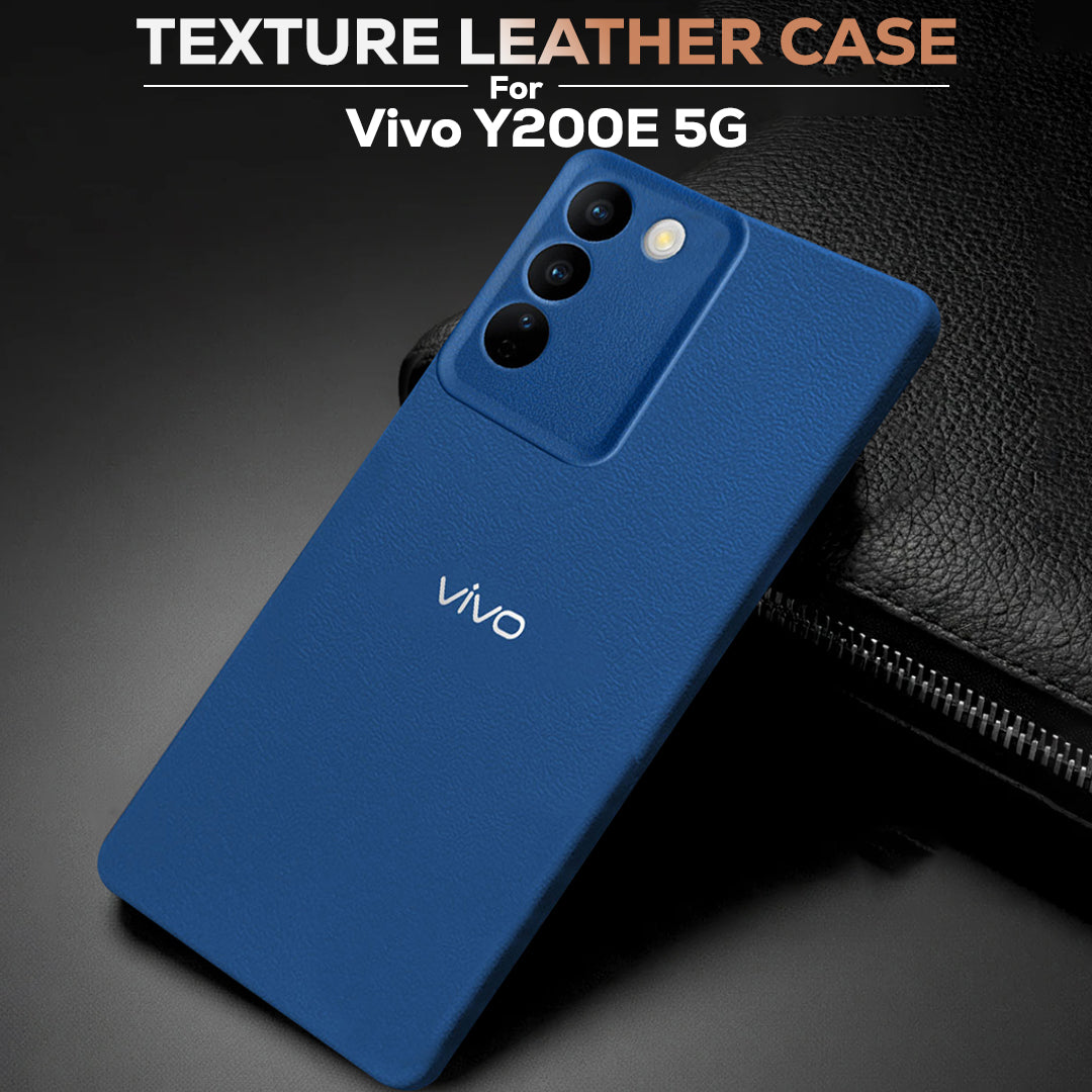 VIVO Y200e 5G Solid Color Leather Texture Matte Phone Back Case