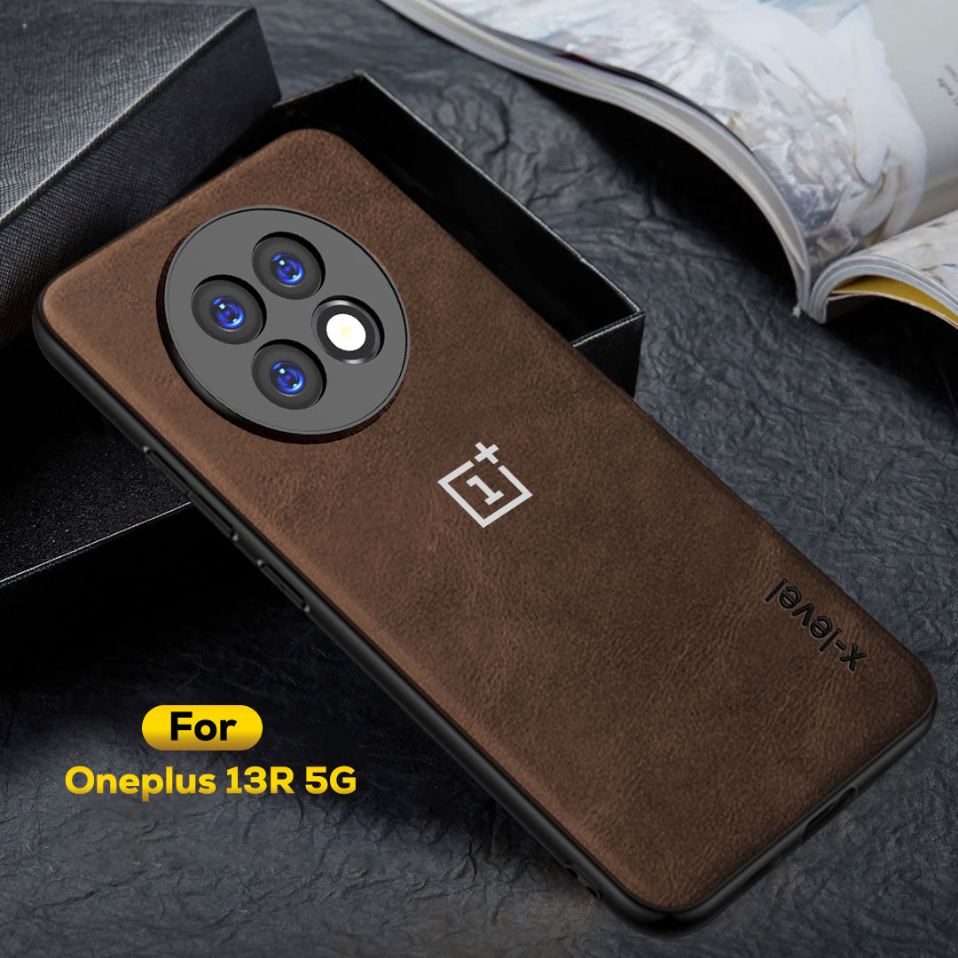 ONEPLUS 13R 5G Business Style PU LEATHER PROTECTIVE BACK CASE WITH CAMERA PROTECTION