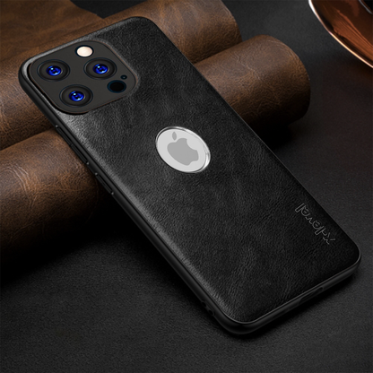 IPHONE 15 PRO MAX 5G Business Style PU LEATHER PROTECTIVE BACK CASE WITH CAMERA PROTECTION