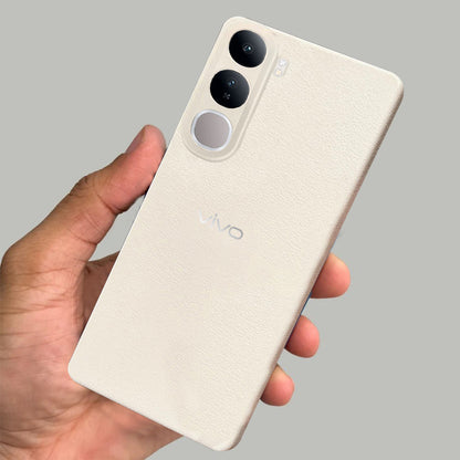 Vivo Y300 5G Solid Color Leather Texture Matte Phone Back Case