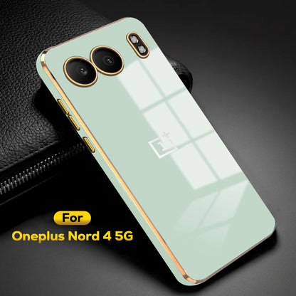 ONEPLUS NORD 4 5G ULTRA-SHINE GOLD ELECTROPLATED LUXURIOUS  BACK CASE WITH CAMERA PROTECTION