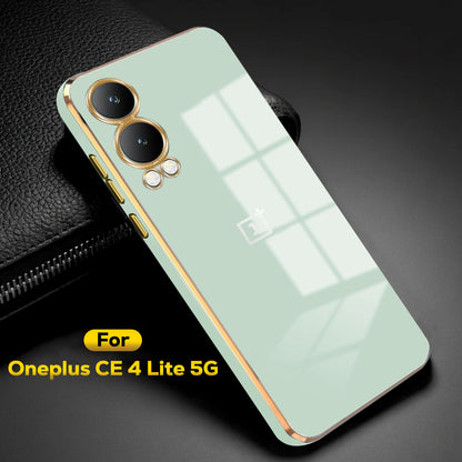 ONEPLUS NORD CE 4 LITE 5G ULTRA-SHINE GOLD ELECTROPLATED LUXURIOUS  BACK CASE WITH CAMERA PROTECTION