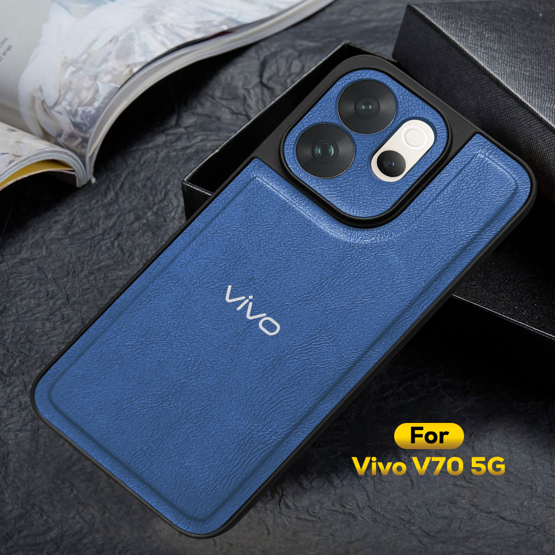 VIVO V70 5G Silicone Leather Back Cover - High Quality Protective Camera Lens Shield Case
