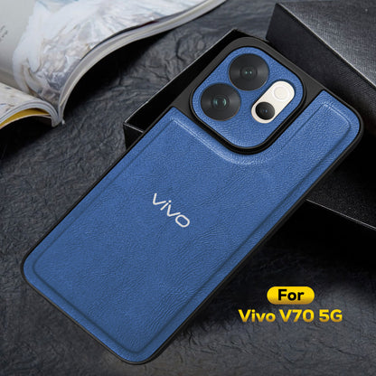 VIVO V70 5G Silicone Leather Back Cover - High Quality Protective Camera Lens Shield Case