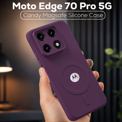 MOTO EDGE 70 PRO 5G Candy Silicone Luxury Matte Back Cover with Camera  Protection