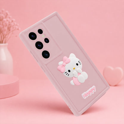 Samsung Galaxy S26 ULTRA 5G Soft Silicone 3D Hello Kitty character design Back Case with Camera Protection