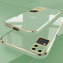 VIVO V30 5G ULTRA-SHINE GOLD ELECTROPLATED LUXURIOUS  BACK CASE WITH CAMERA PROTECTION