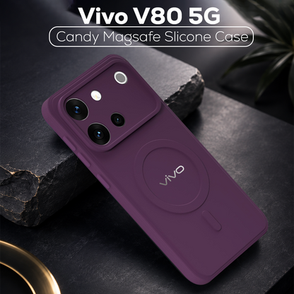 VIVO V80 5G Candy Silicone Luxury Matte Back Cover with Camera  Protection