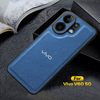 VIVO V60 5G Silicone Leather Back Cover - High Quality Protective Camera Lens Shield Case