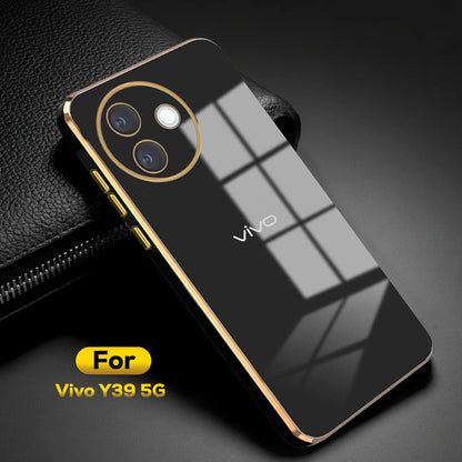 VIVO Y39 5G ULTRA-SHINE GOLD ELECTROPLATED LUXURIOUS  BACK CASE WITH CAMERA PROTECTION