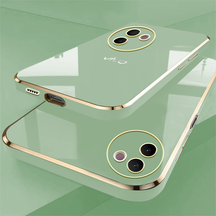 VIVO V30E 5G ULTRA-SHINE GOLD ELECTROPLATED LUXURIOUS  BACK CASE WITH CAMERA PROTECTION