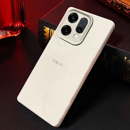 Oppo Reno 14 5G Solid Color Leather Texture Matte Phone Back Case