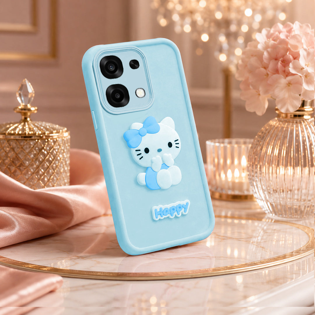 VIVO Y51 PRO 5G Soft Silicone 3D Hello Kitty character design Back Case with Camera Protection