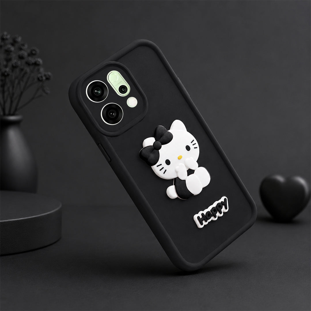 OPPO RENO 14 5G Soft Silicone 3D Hello Kitty character design Back Case with Camera Protection