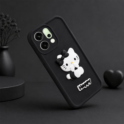 OPPO RENO 14 5G Soft Silicone 3D Hello Kitty character design Back Case with Camera Protection