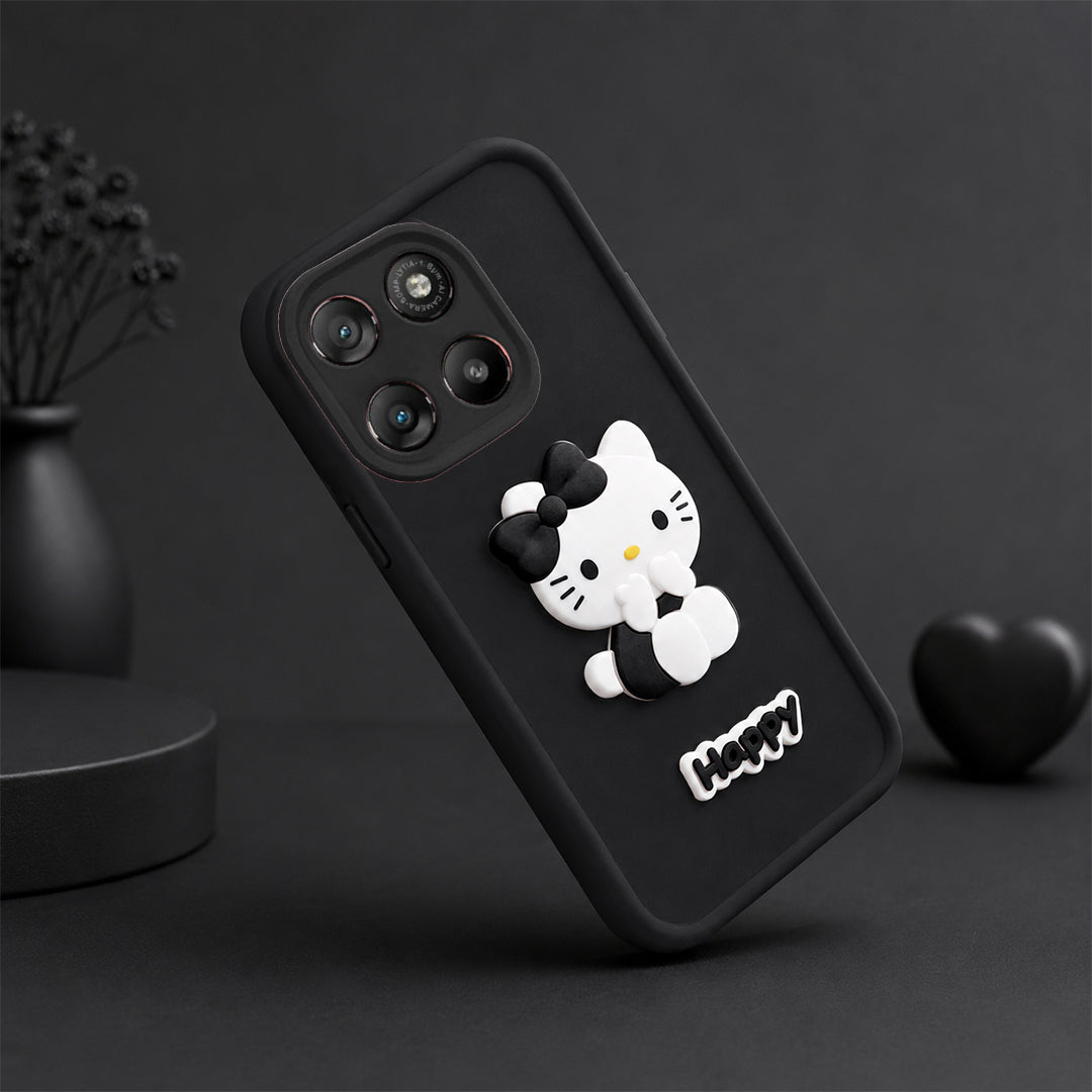 MOTOROLA EDGE 60 PRO 5G Soft Silicone 3D Hello Kitty character design Back Case with Camera Protection