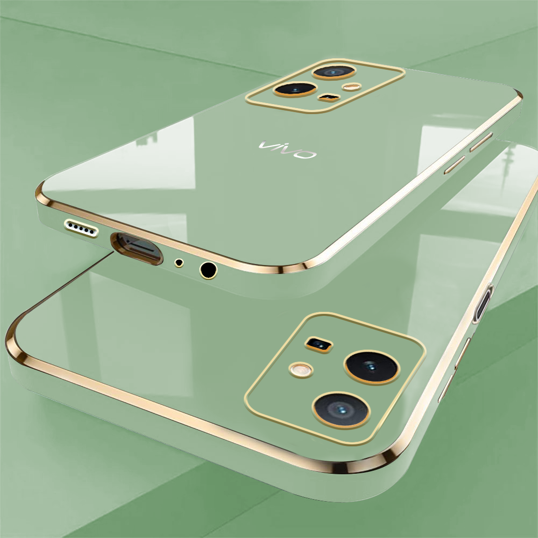 VIVO Y75 5G ULTRA-SHINE GOLD ELECTROPLATED LUXURIOUS BACK CASE WITH CAMERA PROTECTION