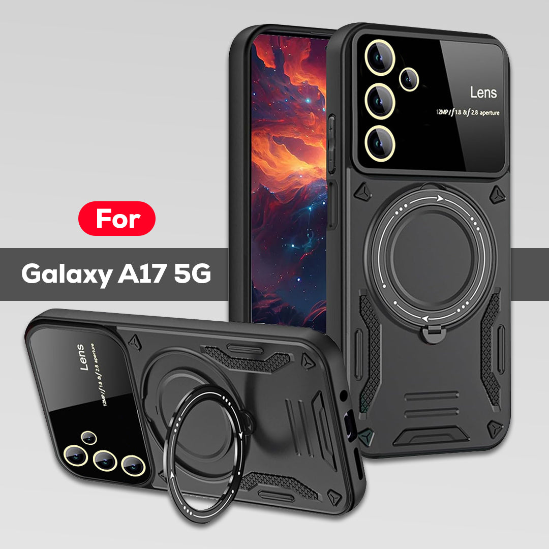SAMSUNG GALAXY A17 5G Heavy Duty Rugged Shockproof Camera Lens Protector Phone Cover with Kickstand