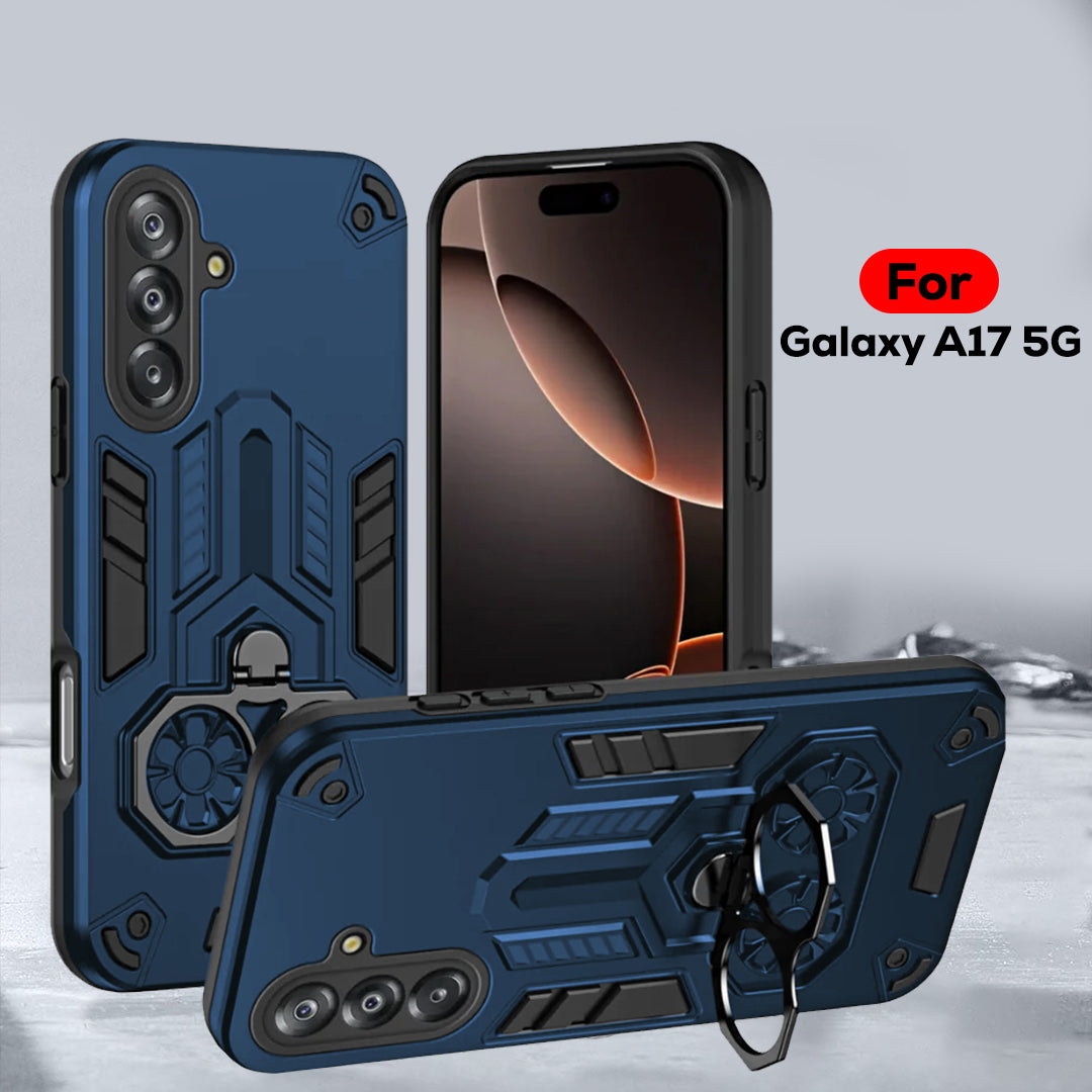 Samsung Galaxy A17 5G Armor knight Series Camera Protection 2 in 1 Shockproof Phone Cover with Kickstand