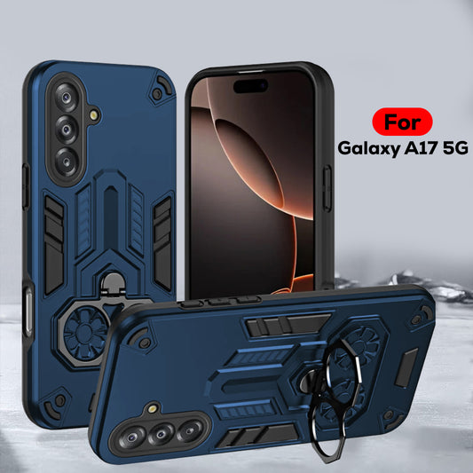 Samsung Galaxy A17 5G Armor knight Series Camera Protection 2 in 1 Shockproof Phone Cover with Kickstand